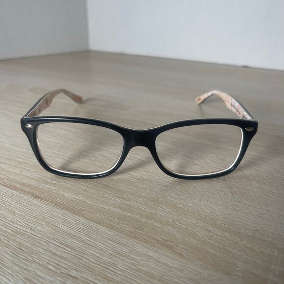 Ray-Ban RB5228 5014 Eyeglasses Black White and Red 53-17-140 Frames Only - Picture 2 of 10